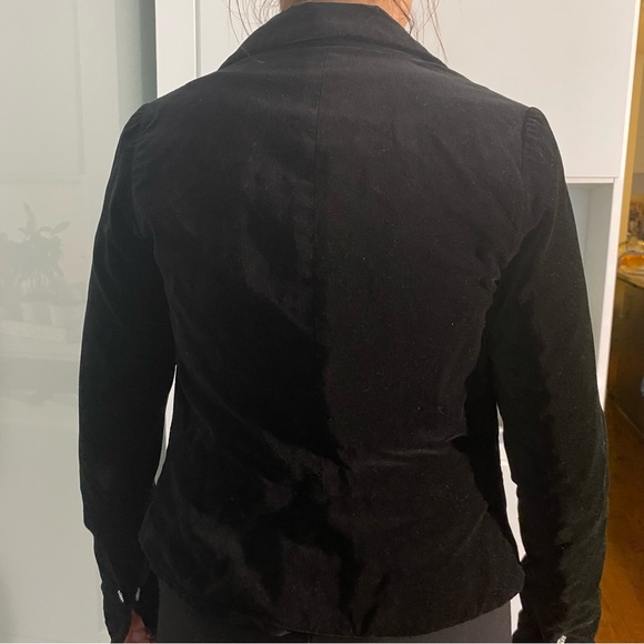 Old Navy Black Velvet Blazer With Sparkly Buttons Size XS - Picture 4 of 8